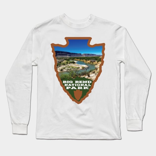 Big Bend National Park arrowhead Long Sleeve T-Shirt by SlapTheWorld